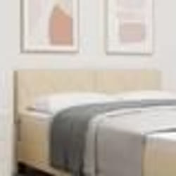 vidaXL Tête de lit design blocs de diamants crème, 160 cm, en tissu.