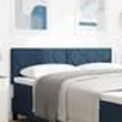 vidaXL Tête de lit en tissu, design blocs de diamant bleu de 160 cm