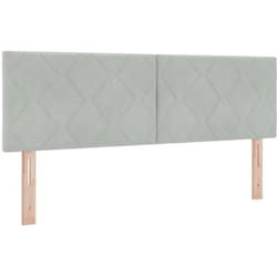Tête de lit Montage mural Géométrique Gris clair 160 cm Velours Vidaxl