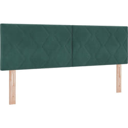 Vidaxl - Tête de lit Design Blocs Diamant Vert Foncé 160 cm Velours
