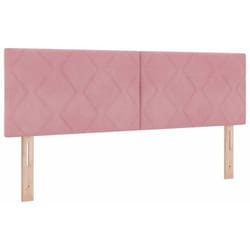 Tête de lit Montage mural Géométrique Rose 160 cm Velours Vidaxl