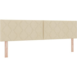 Tête de lit avec un design en blocs de diamants crème, 180 cm, en tissu. Vidaxl