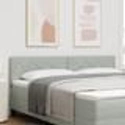 vidaXL Tête de lit en blocs diamant gris clair, 180 cm, en velours