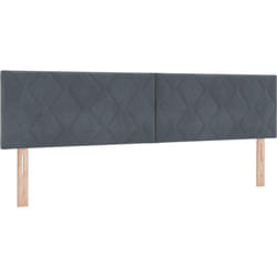 Tête de lit en velours gris foncé avec motif de blocs de diamant, 180 cm Vidaxl