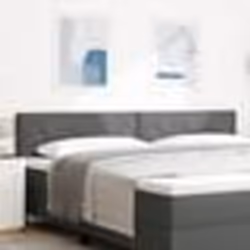 vidaXL Tête de lit Blocs Diamant Design Gris Foncé 200 cm en tissu.