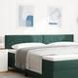 vidaXL Tête de lit avec motif de blocs en diamant vert foncé 200 cm en velours