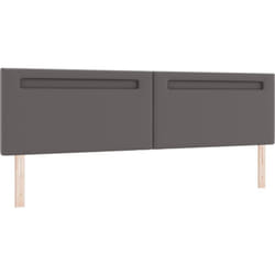 Tête de lit design simple gris 200 cm en simili cuir Vidaxl
