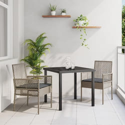 Chaises de jardin vidaXL 2 pcs avec coussins gris en poly rattan