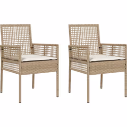 Cet ensemble de chaises en rattan d'extérieur contemporain mixe élégance et praticité, rendant ton espace extérieur nettement ...