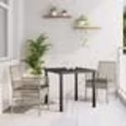 Chaises de jardin vidaXL 2 pcs avec coussins Gris clair en poly rattan