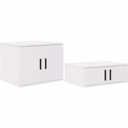 Cette table de chevet blanche en MDF est le must-have pour apporter style et praticité à votre chambre. Son look simple et pr ...