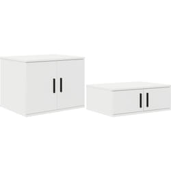 Meuble de rangement Blanc 103x41x40 cm en panneaux de particules Vidaxl