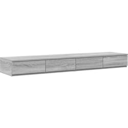 Tiroirs de lit gris Sonoma 150x36,5x16,5 cm en bois aggloméré Vidaxl