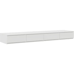 Tiroirs de lit Blanc 160x36,5x16,5 cm en bois aggloméré Vidaxl