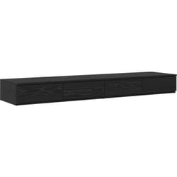 Vidaxl - Tiroirs de lit Noir Chêne 160x36,5x16,5 cm Bois d'ingénierie