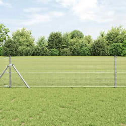 vidaXL Clôture en fil soudé 0,6 x 50 m en acier galvanisé