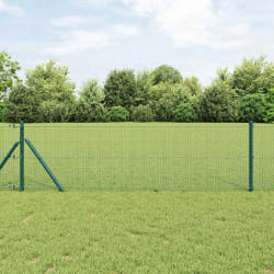 vidaXL Clôture verte en fil soudé, 0,4 x 10 m en acier