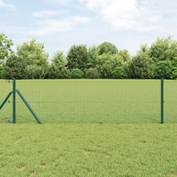 vidaXL Clôture en Fil Soudé Vert 0,8 x 10 m Acier