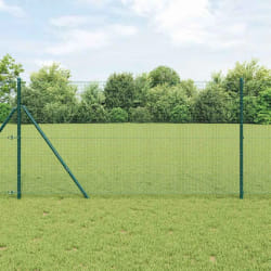 vidaXL Clôture en fil métallique soudé verte 1,2 x 25 m en acier