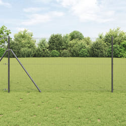 vidaXL Clôture en fil soudé , grise, 1,2 x 25 m, en acier.