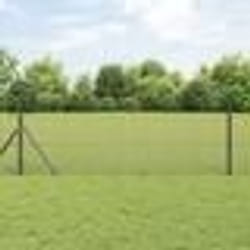vidaXL Clôture en fil soudé Gris 0,6x50 m en acier