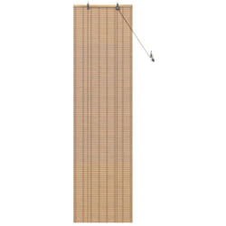 Store enrouleur Marron Clair 60 x 220 cm Bambou Vidaxl