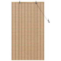 Store enrouleur Marron Clair 80 x 160 cm Bambou Vidaxl