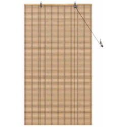 Store enrouleur Marron Clair 100 x 160 cm Bambou Vidaxl