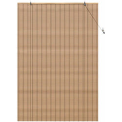 Store enrouleur Marron Clair 140 x 220 cm Bambou Vidaxl