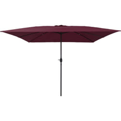 Parasol de jardin carré 295 x 245 cm rouge bordeaux Vidaxl