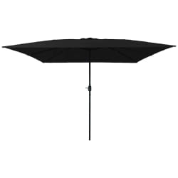 vidaXL Parasol de jardin carré 295x245 cm Noir
