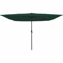 Ce parasol de terrasse mesure 249 cm de haut, parfait pour l'ombre dans les jardins et les terrasses. Son look moderne en ver ...