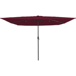 Parasol avec lumières led 295 x 245 cm rouge bordeaux Vidaxl