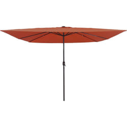 Parasol de jardin carré avec lumières led 295x245 cm en terracotta Vidaxl