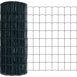 Cette clôture Euro en fer revêtue de PVC verte est stylée et pratique pour n'importe quel jardin ou zone agricole. Son design ...