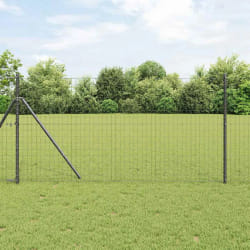 vidaXL Clôture Euro Grise 1.2x10 m Acier