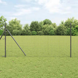 vidaXL Clôture Euro grise 1,2 x 10 m en acier