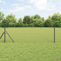 vidaXL Clôture Euro Grise 0.6x25 m en acier