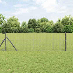 vidaXL Clôture Euro Grise 0,8x25 m Acier