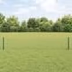 vidaXL Poteaux de clôture argentés 44 pcs Vert 100 x 0.4 m Acier