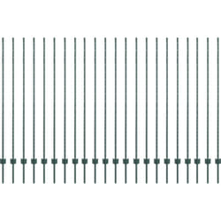 Poteaux de Clôture 22 pcs U-Channel Vert 200 cm Acier vidaXL