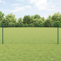 vidaXL Clôture Euro avec 5 poteaux en U Verte 0,8x10 m Acier