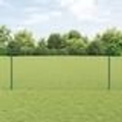 vidaXL Clôture Euro avec 11 poteaux verts 1x25 m en acier