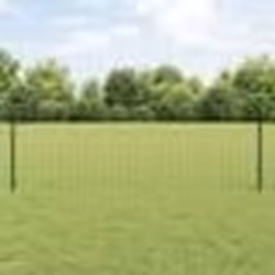 vidaXL Clôture Euro avec 22 poteaux verts 0,6x50 m en acier
