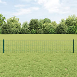 vidaXL Clôture Euro avec 5 poteaux U Verte 0,4x10 m en Acier