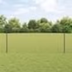vidaXL Clôture Euro avec 10 poteaux gris 1x10 m en acier