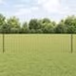 vidaXL Clôture Euro avec 5 Poteaux U Gris 0.6x10 m Acier