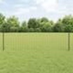 vidaXL Clôture Euro avec 5 Poteaux U Gris 0.6x10 m Acier