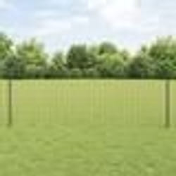 vidaXL Clôture Euro avec 5 poteaux U Gris 0.8x10 m Acier