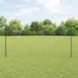 vidaXL Clôture euro avec 10 poteaux en U Gris 1.2x10 m Acier